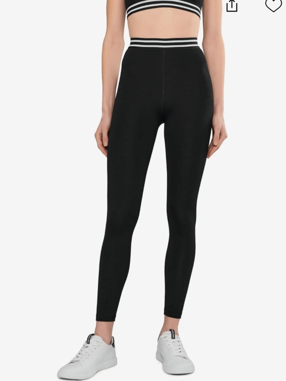Splits59 Bailey High-Waist Active Rib 7/8 Leggings Black Size XS